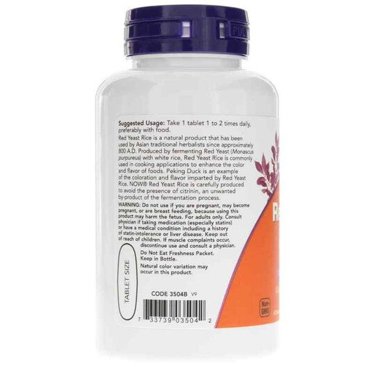 Red Yeast Rice 1200 Mg, NOW